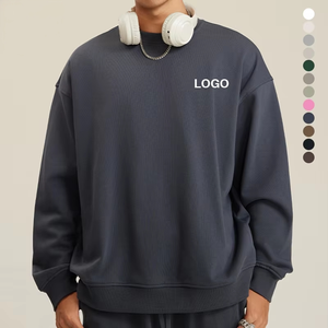 Felpa da Uomo Sk Quality in French Terry 440 Gsm, Moda Invernale Oversize con Collo Rotondo, Nuovi Design in Tinta Unita per l'Autunno - Product Image 2