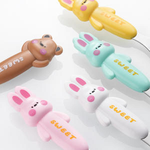 Cuillère à lingot de dessin animé en acier inoxydable 316, vaisselle pour enfants mignon lapin ours, cuillère alimentaire supplémentaire portable - Product Image 3