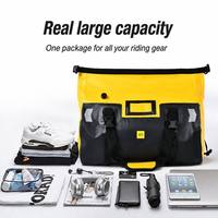 Sac de Selle Moto Étanche en PVC 40L 66L avec Bandes Réfléchissantes et 4 Sangles – Sac de Siège Arrière – Offre Spéciale