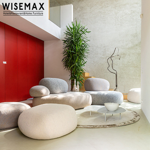 WISEMAX Đồ Nội Thất Sofa Sảnh Khách Sạn Thiết Kế Mới Ghế Sofa Ghế Sofa Vải Tùy Chỉnh Cho Phòng Khách Hình Đá Độc Đáo - Product Image 4