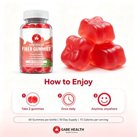 Complément de fibres en gommes sans sucre, prébiotique, soutien digestif intestinal, gommes de fibres pour adultes, vente en gros, fabrication sur mesure