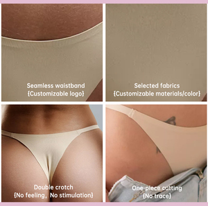 Braguitas Personalizadas sin Costuras para Mujer |   Nombre/Logotipo Personalizado |   WB Rusia Gran Oferta |   Ropa Interior Ultrafina Invisible con Tallas Europeas - Product Image 4
