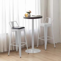 Tabouret de bar moderne en fer avec dossier, écologique et durable, idéal pour la maison, les bars et les restaurants - Vente chaude