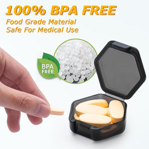 Tùy Chỉnh Mini Xách Tay Duy Nhất Riêng Biệt Trong Suốt Hình thoi Kim Cương-Hình PP BPA Miễn Phí Thuốc Tổ Chức Thuốc <span class=keywords><strong>Container</strong></span> Lưu Trữ Hộp - Product Image 2
