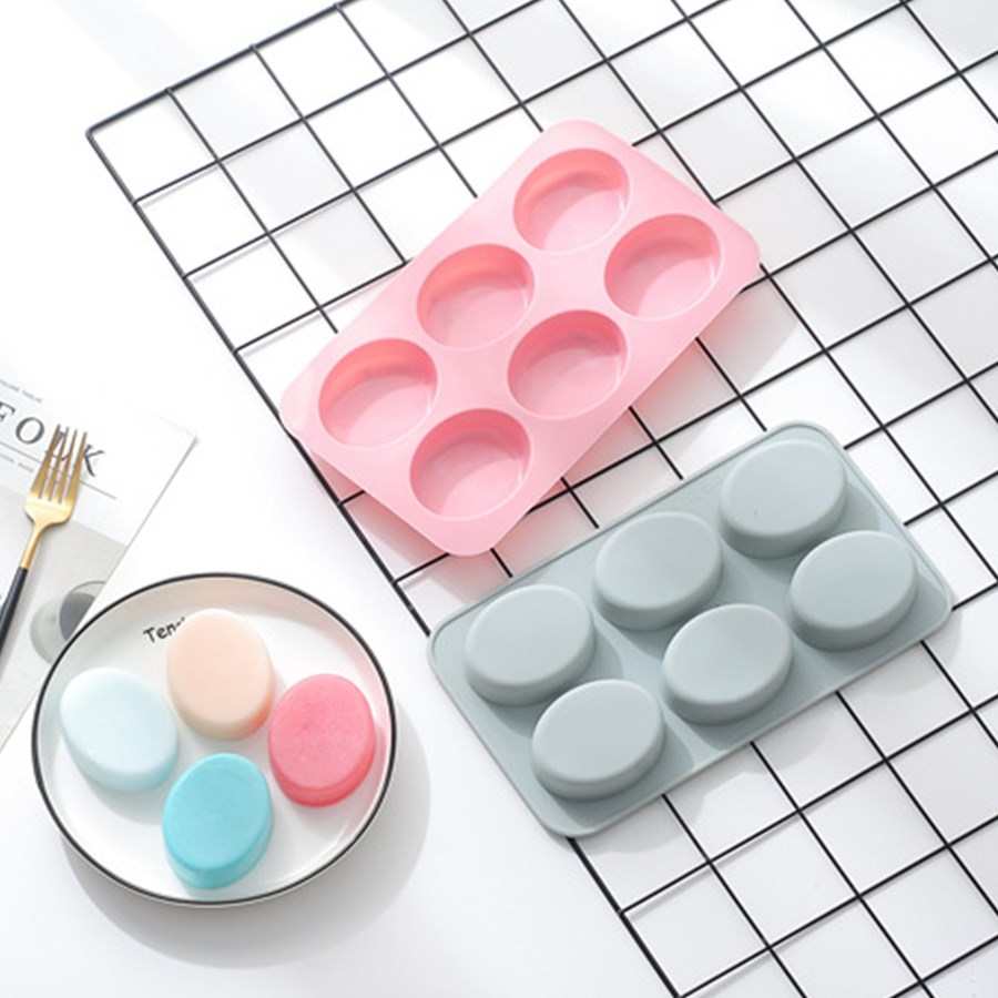 Moldes de silicona para barra de pan 3D, ovalados y grandes, únicos, hechos a mano, para fabricación de jabón