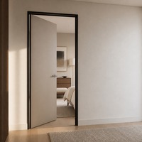 Portes en aluminium et bois de haute qualité, design moderne, résistantes au vent, finitions personnalisables pour les espaces intérieurs. Bois massif sélectionné
