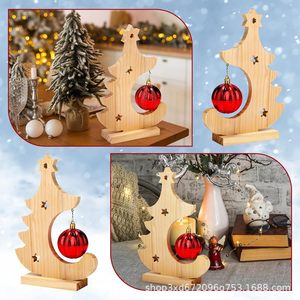 Nuevo adorno navideño de madera para árbol, decoración para fiestas, adorno de mesa con campanas navideñas y diseño hueco para colgar - Product Image 4