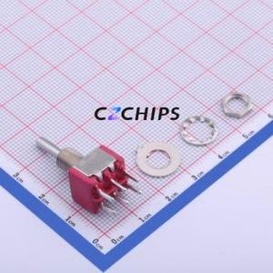 7207SYCSE <b>Toggle</b> Switch Through hole Component (THT) Switch Double Pole Double Throw 120V 28V Cylindrical Knob - Product Image 1