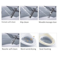 Meilleur prix fabricant, siège de toilette intelligent électrique allongé, type japonais, avec fonction de lavage féminin, couvercle intelligent