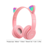 Nouveaux écouteurs sans fil Bluetooth, casque de jeu avec oreilles de chat, casque lumineux, casques sportifs mignons pour filles et garçons, cadeaux