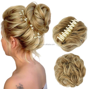 WE05 mat haute température Fiber soie disque cheveux ornement griffe carte bourgeon boucles cheveux <span class=keywords><strong>Chignon</strong></span> pour <span class=keywords><strong>mariage</strong></span> femmes cheveux - Product Image 1