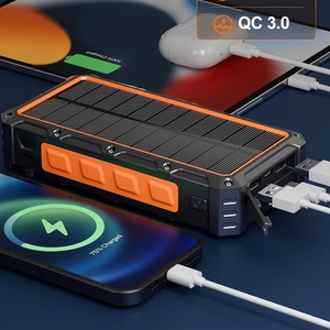 Ventes directes d'usine modèle privé grande capacité 6800mAh batterie externe de charge sans fil à manivelle solaire avec puissance de sortie 35W - Product Image 2