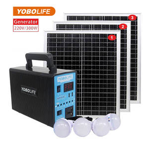 家庭用キャンプ用ポータブル太陽光発電所リチウム電池300Wソーラーインバーター発電機ポータブル太陽エネルギーシステム - Product Image 1