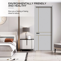 Porte intérieure moderne en bois JSQ-LT-05 Snow Mountain Silver pour chambre à coucher