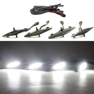 4 PCS Smoked Cover Amber <b>Light</b> LED Front Bumper Grill <b>Lights</b> for 4 Runner External Grille Lamps - Product Image 5
