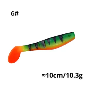 Appât souple multi-sections en PVC bicolore de qualité supérieure pour la pêche <span class=keywords><strong>au</strong></span> black-bass, aspect poudreux - Product Image 1