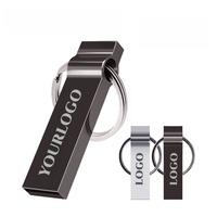 Clés USB 2.0 personnalisées avec porte-clés, prix direct usine, clé USB 4 Go en métal