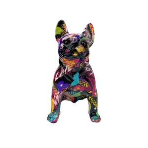 Figurines décoratives en résine époxy sculptée, style art populaire, représentant un chiot en position couchée, pour la maison, l'entrée de cour et les halls d'exposition - Product Image 5