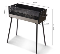 Barbecue et réchaud portables d'extérieur à bois et charbon de bois avec finition écologique haute température
