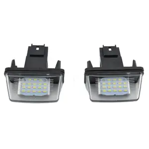 1 Paar 18 Led Kentekenplaat Lichten Lamp Voor Peugeot 206 207 307 308 406 Citroen C3 C4 C5 C6 X 6hf