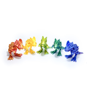Figurine articulée de squelette de Dilophosaure imprimée en 3D avec crête articulée, jouet de bureau flexible STEM, cadeau pour les 7 ans et plus, fabriqué en Chine, produit transfrontalier très demandé - Product Image 4