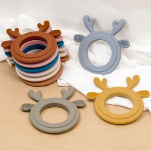 Nouveau jouet à mâcher pour bébés en silicone souple unisexe, motif cerf de dessin animé, sans BPA, de qualité alimentaire, forme personnalisée, emballage écologique - Product Image 4