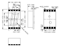 Ultra-Weiße Mini SMD 7-Segment-LED-Anzeige 0,3 Zoll Houkem-3011SMD-ABW