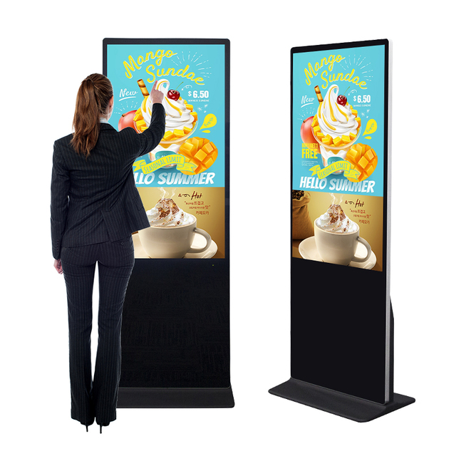 43" 49" 55" 65" Touch Screen Free Standing Exhibition Hall Advertising Machine Lcd Screen Digital Signage Display Kiosk
