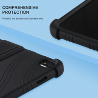 Untuk Nokia T20 Bumper Silikon Lembut Penutup Tablet Ramping Aman Berdiri Dapat Dilipat Tersembunyi
