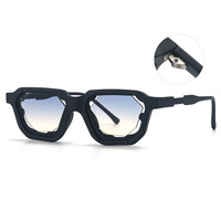 Lunettes de soleil rectangulaires de haute qualité à la mode petit creux épais irrégulier polygonal polarisé Tac lentilles pour hommes femmes