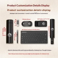 Coffret Cadeau d'Affaires Personnalisé en Acier Inoxydable Clavier Souris Boîte Cadeau Premium Pratique pour Clients/ Employés Événementiel