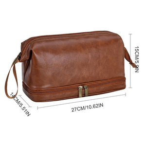 Bolsa de Aseo de Viaje de Lujo Estilo Ejecutivo, Bolsa de Maquillaje de Cuero PU para <span class=keywords><strong>Hombre</strong></span>, Bolsas y Estuches de Cosméticos - Product Image 6