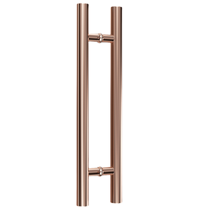 Poignée de tirage et de poussée ronde longue en acier inoxydable, style moderne et minimaliste, pour <span class=keywords><strong>porte</strong></span> d'entrée en verre ou en <span class=keywords><strong>bois</strong></span>, idéale pour l'extérieur et les halls. - Product Image 4