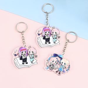 Spot Wholesale Acrylic DIY <b>Keychains</b> Cartoon <b>Anime</b> Acrylic Standees Keychain Ornaments & Creative Gifts - Product Image 2