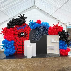 Globos Rojos, Azules y Negros de 12 Pulgadas para Decoraciones de Cumpleaños de Spider-Man, Kit de Globos de Látex de Helio Azul Rey, Rojo y Negro para Niños - Product Image 3