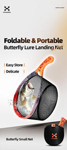 <span class=keywords><strong>Épuisette</strong></span> de pêche ultra-légère et portable HASIDA HD-SCW avec poignée en fibre de carbone et filet en caoutchouc <span class=keywords><strong>à</strong></span> 200 mailles pour leurres <span class=keywords><strong>papillon</strong></span> - Product Image 6