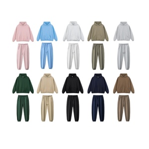 Conjunto de Sudadera con Capucha Oversize Estilo Americano Vintage de Poliéster/Algodón con Forro Térmico de Forro Polar, Holgado, Estilo Urbano Chic, Colección Otoño/Invierno 2025 - Product Image 5