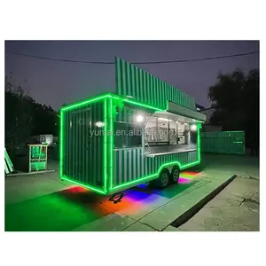 USA Standard Approved Mobile Hot Dog Pizza Beverage Fast Food Truck Concession Trailer with Kitchen Equipment