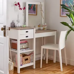 Hotel Furniture Single Solid Wood White Vanity Dresser Table Cabinet Unit Maquillaje Bathroom Makeup Josie Vanity
