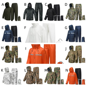 Chaqueta impermeable ligera y transpirable para hombre, conjunto multifuncional para exteriores, impermeable, poliéster, disfraz de caza, ropa - Product Image 6