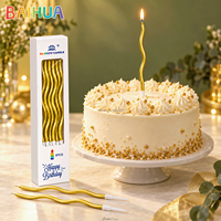 Bougie en spirale torsadée dorée à finition lisse, 6 pièces, vente directe d'usine en Chine, nouveauté pour la décoration de mariage, de fête et de la maison