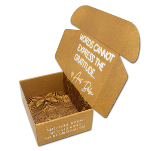 Venta al por mayor Eco Skincare / Beauty / Cloth Packing Wigs Beige Reciclado Mailer Box - Product Image 3