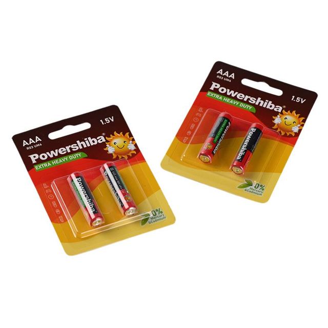 Powershiba Competitive Price AAA R03 UM-4 Zinc Carbon Battery for Toys Power Tools & Remote Control