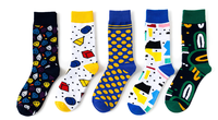 Chaussettes habillées pour hommes en polyester, élasthanne et coton, respirantes, antibactériennes, écologiques, avec logo personnalisé par sublimation