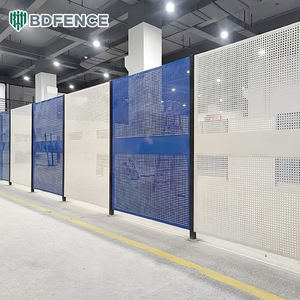 <span class=keywords><strong>Valla</strong></span> de Separación para Taller de Perforación Galvanizada - Barrera Industrial Resistente a la Oxidación para Separación de Áreas de Almacenamiento en Almacenes - Product Image 6
