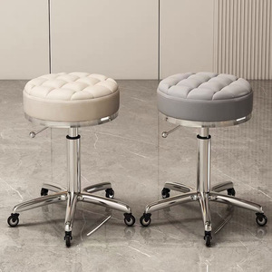 Tabouret de bar moderne en acier inoxydable réglable et confortable pour salons de coiffure et salles de sport, de haute qualité, vente en gros - Product Image 2