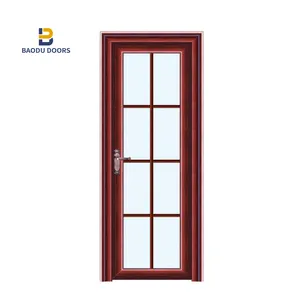 Bowdeu factory double glazed glass design sliding door with aluminum door seal and bathroom door model