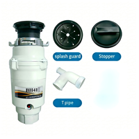 Broyeur de déchets alimentaires électrique continu Bone-Hammer 1/3HP haute vitesse en acier inoxydable compact BH41