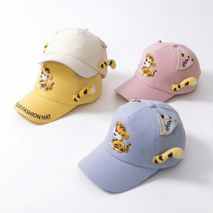 Gorra de Béisbol Infantil con Dibujos Animados, Gorra Deportiva Ajustable con Bordado 3D de Tigre para Niños, para Viajes al Aire Libre - Product Image 1