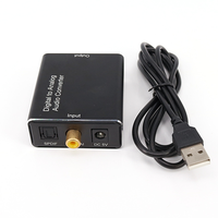 Convertidor de Audio Digital a Analógico 3.5, Coaxial, de Fibra Óptica a Analógico, Decodificador Spdif a Lotus, Carcasa de Aleación de Aluminio, Negro